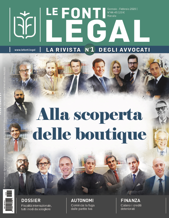 Le Fonti Legal - Copertina Gennaio-Febbraio 2020